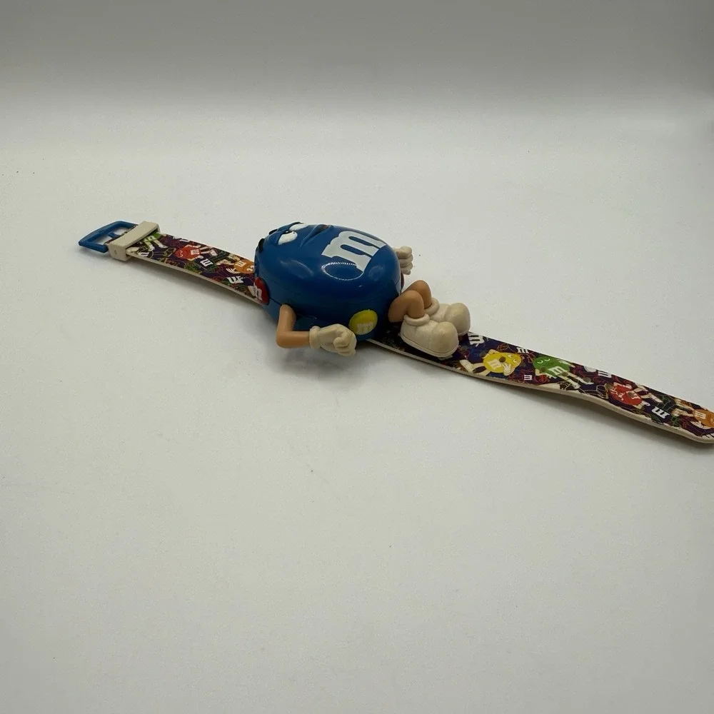 M&M’s Blue Character Novelty Watch Flip Top Digital Candy Watch 2007